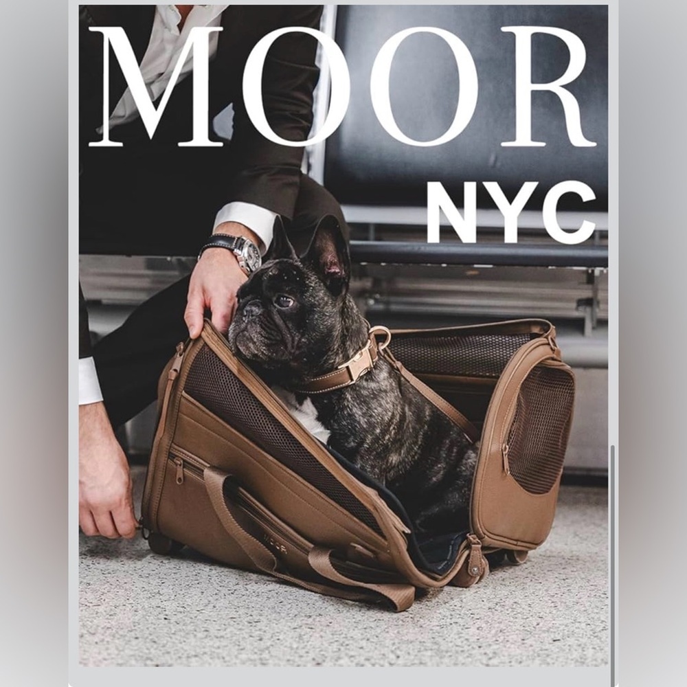 MOOR NYC Luxury Made Unisex Travel Bag. A Unique Pet Travel Bag
